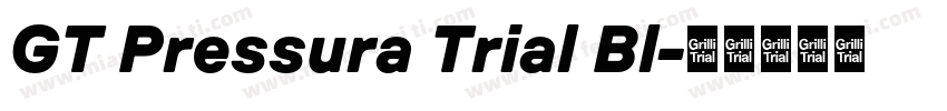 GT Pressura Trial Bl字体转换